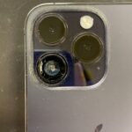【アイフォン14プロ】レンズが割れて写真に黒い影が映るようになったiPhone14Proの修理