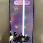 【アイフォン14】画面が割れて液漏れしたiPhone14の修理